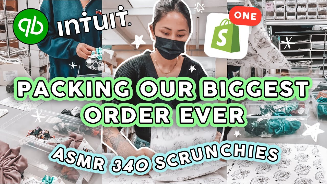 STUDIO VLOG #55 | ASMR PACKING 300+ XXL SCRUNCHIES FOR ONE ORDER | BIGGEST order EVER 🤸🏻‍♀️❤️ ✨