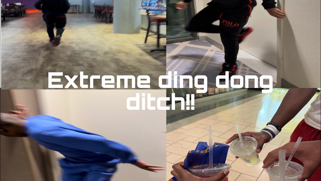 Extreme ding dong ditching at hotel!!                   *ALMOST GOT KICKED OUT*