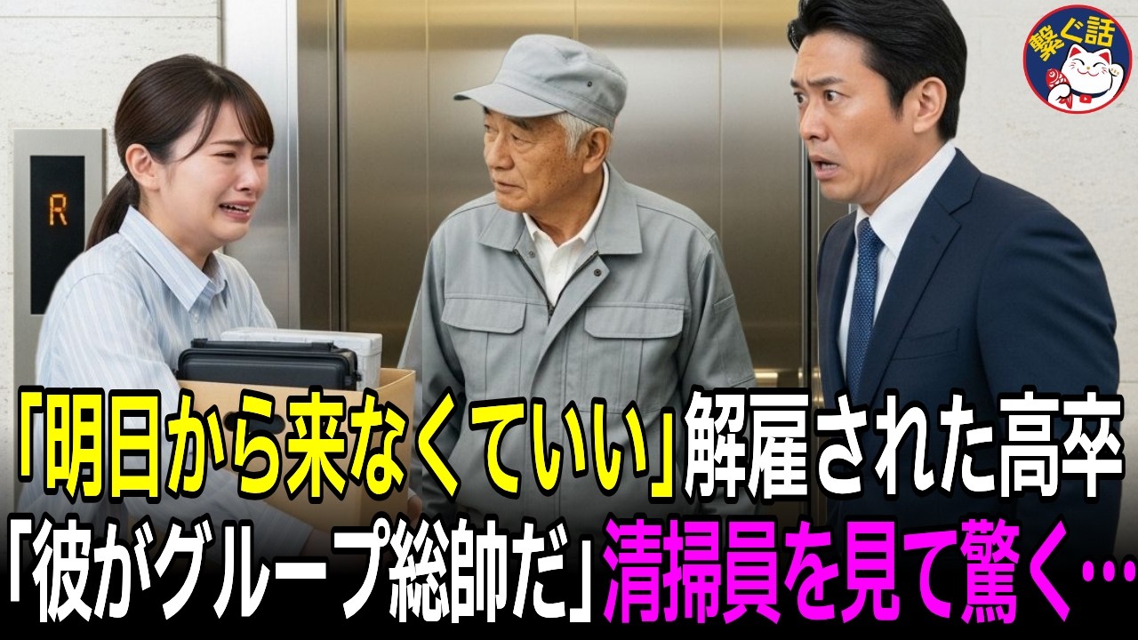 「私、頑張ったのに…」不当解雇された高卒OL。直後、役員エレベーターから清掃員の老人が降りてきて... 【感動する話】【朗読】 【スカッと】