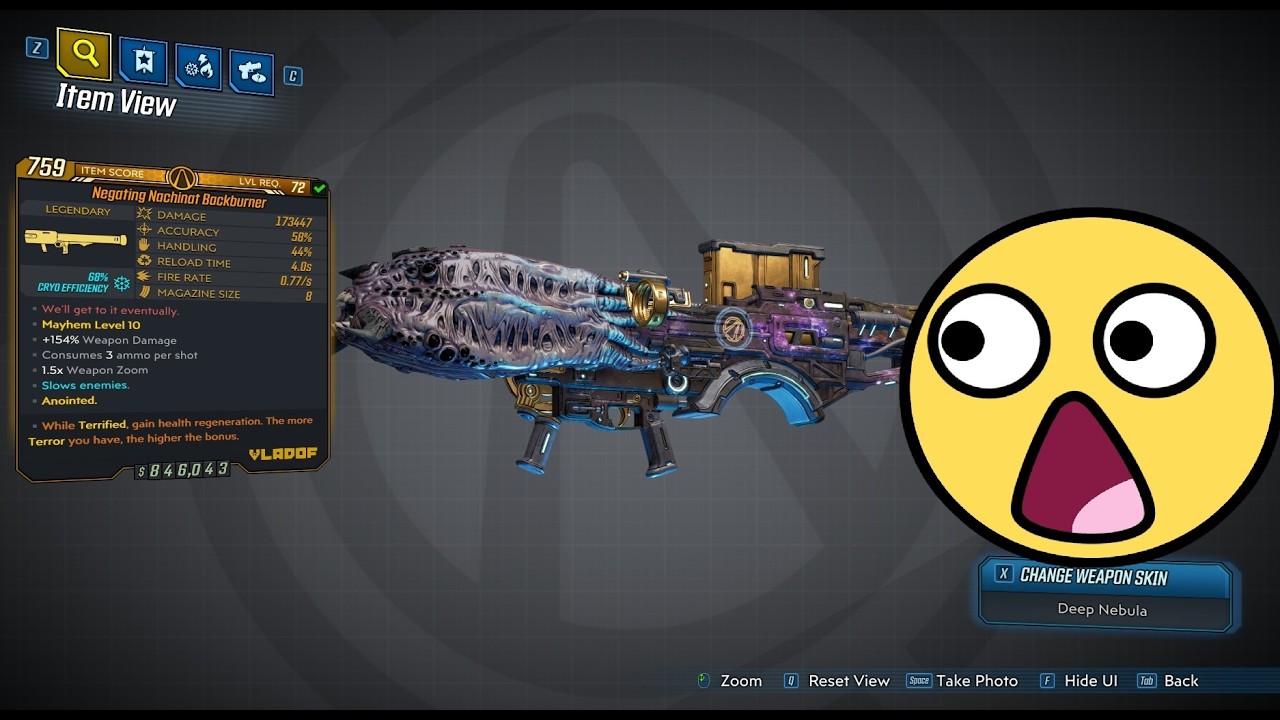 Borderlands 3 farming for the best big boss killer Backburner