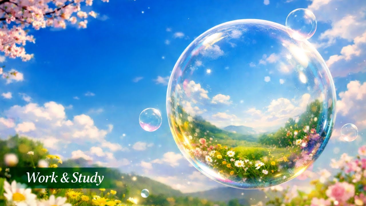🫧 Floating in a Bubble 🫧 | Arirang for Work & Study [1 Hour] | Relaxing Background Music