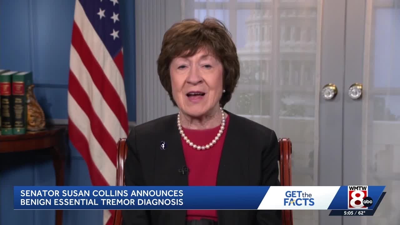 Sen. Susan Collins of Maine reveals she's had benign tremor throughout her 30 years in Senate