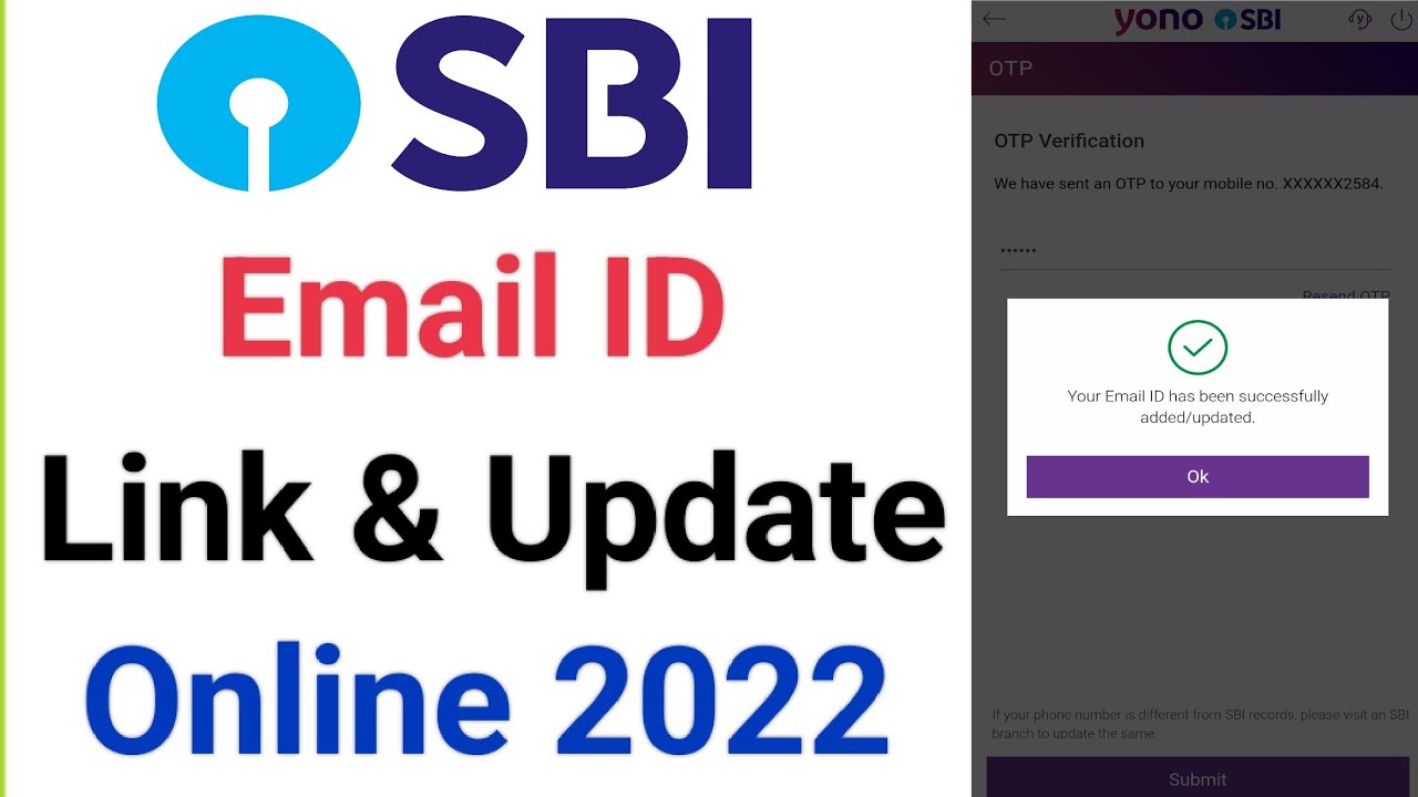 Sbi email id registration online | How to register/update in sbi account online | Sbi email id link