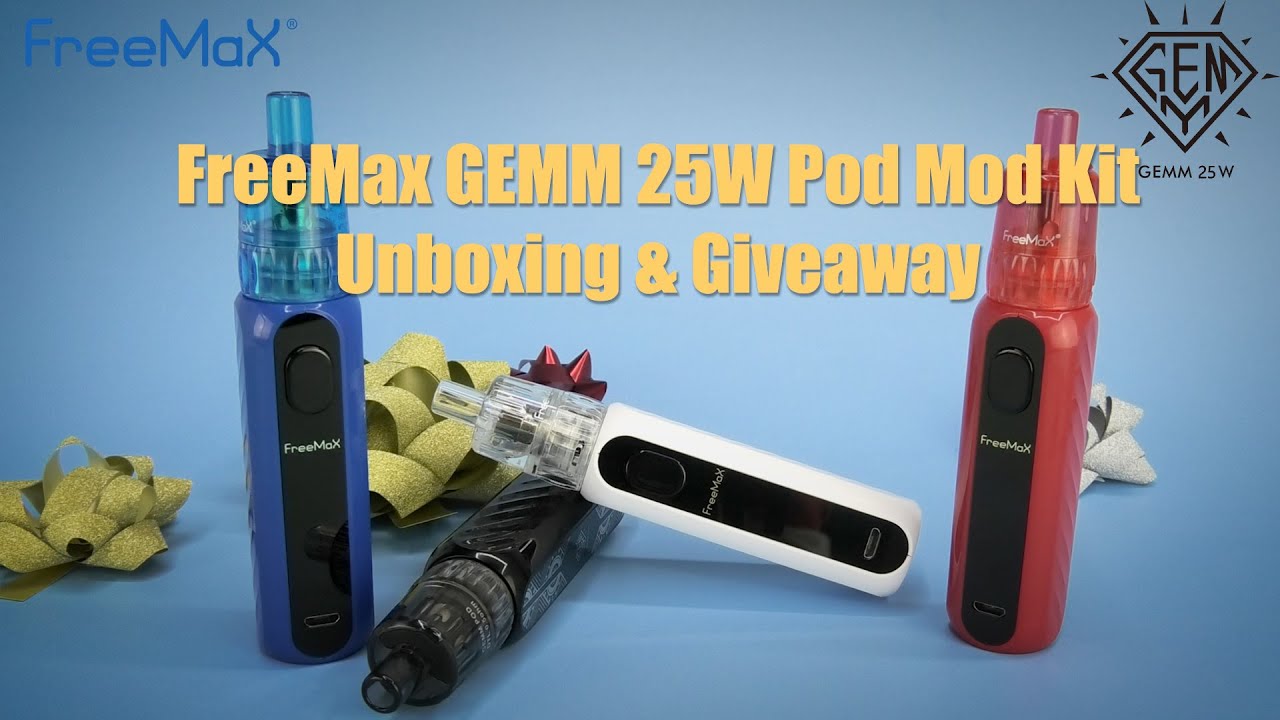 Freemax GEMM 25W Pod Mod Kit |Launch&Giveaway| FM Coil Tech 3.1 | SS904L Coil Pod | Tea Fiber Cotton