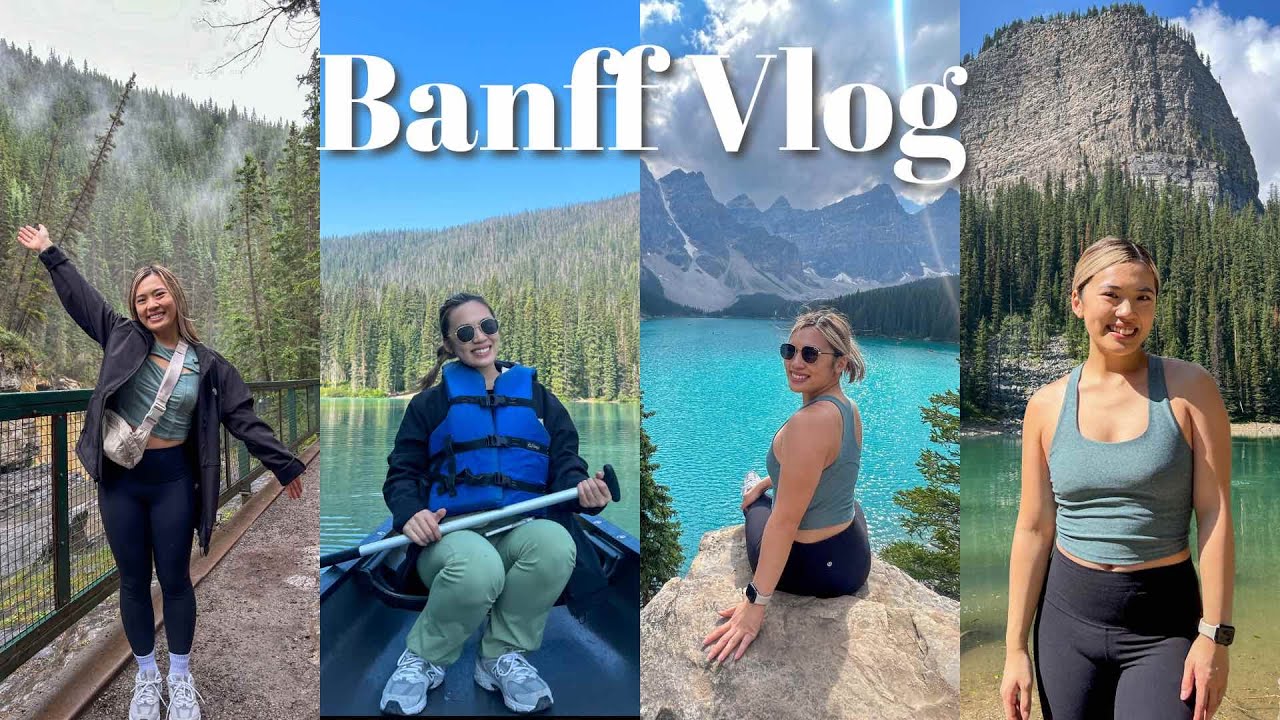 3 days in banff ⛰️ hiking, white water rafting, lake louise, moraine lake + more