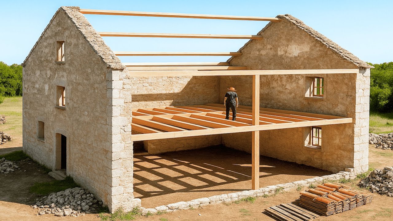 Man Transforms Old Farm into Luxury House | Start to Finish by @Les Bricoloveurs