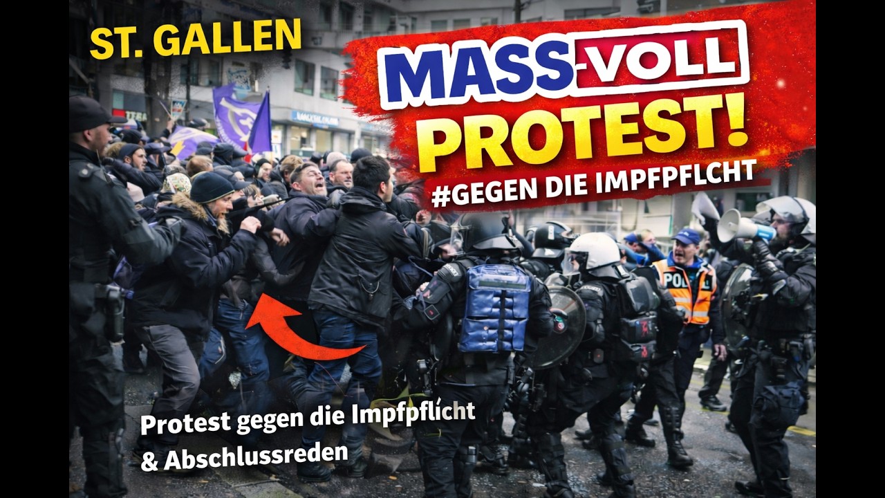 Mass-Voll Demo St. Gallen 2026 – Protest gegen die Impfpflicht | 14. Februar und Abschlussreden
