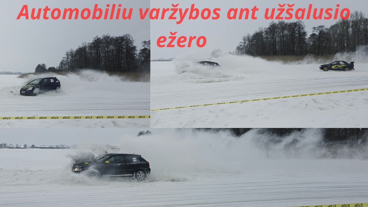 Žiemos trekas ant ežero , greičio ir veiksmo netruko . Važiavimai su roketais
