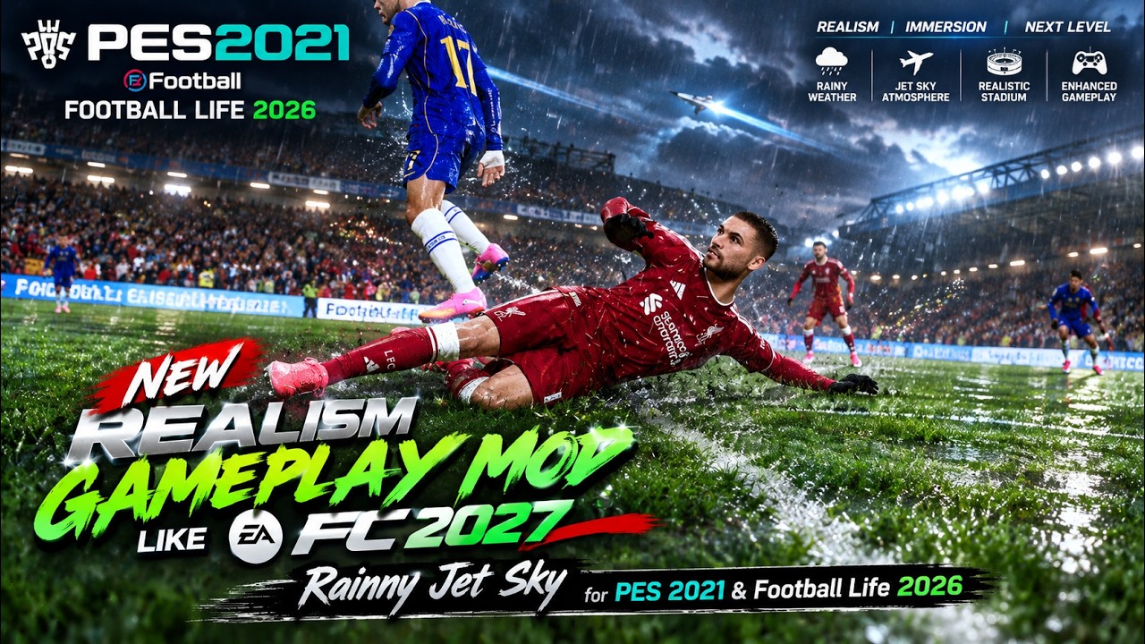 New Realism Gameplay Mod like EA FC 2027 - PES 2021 & Football Life 2026