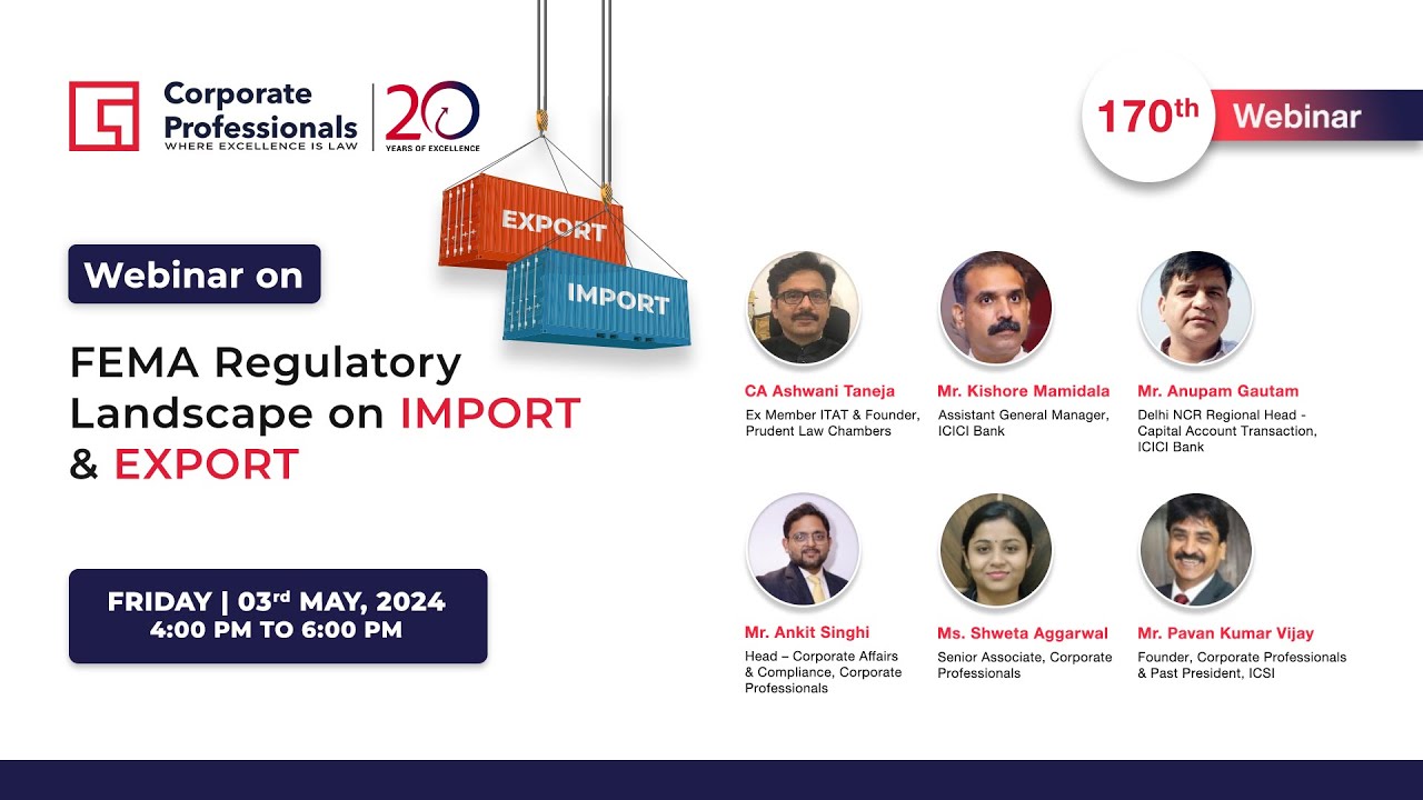 Webinar on “FEMA Regulatory Landscape on Import & Export”