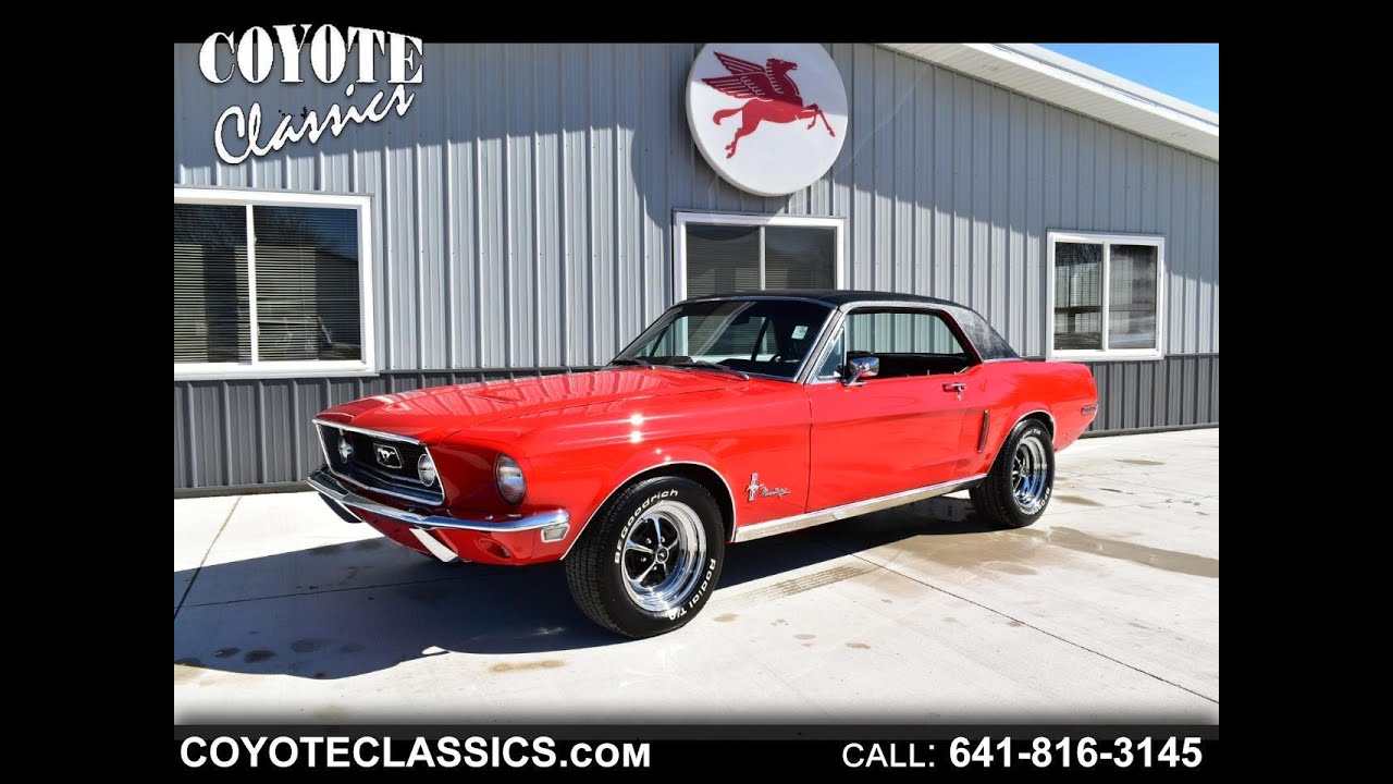 Mustang Coupe 1968 года продаётся в Coyote Classics