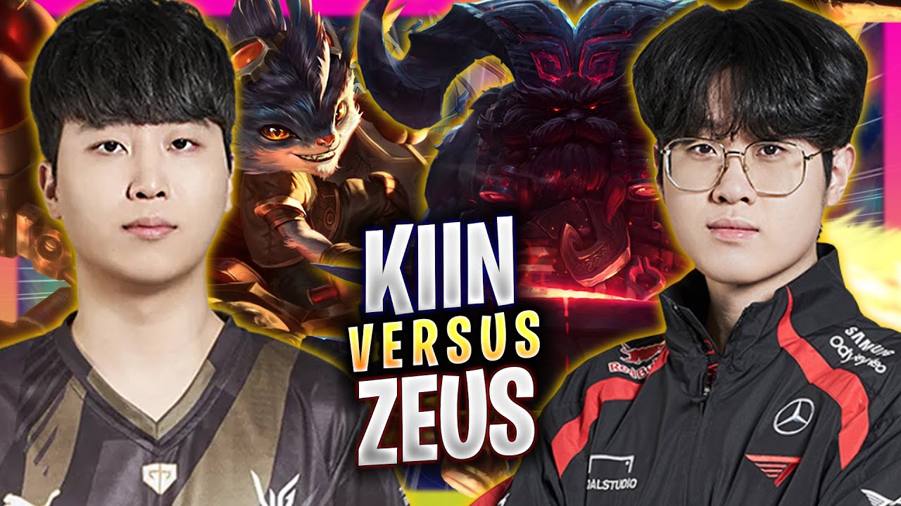T1 ZEUS vs GEN KIIN! - T1 Zeus Plays Ornn TOP vs GEN Kiin Rumble! | Season 2024