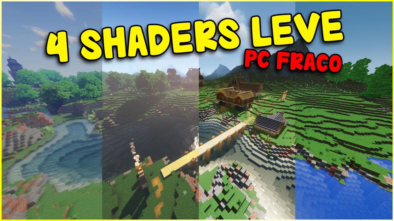 4 SHADERS LEVE PARA PC FRACO ATUALIZADO PARA MINECRAFT 1.19.2 + Download