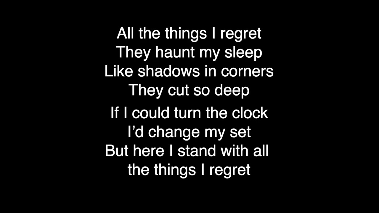 ORYN ETHERIA ALL THE THINGS I REGRET karaoke