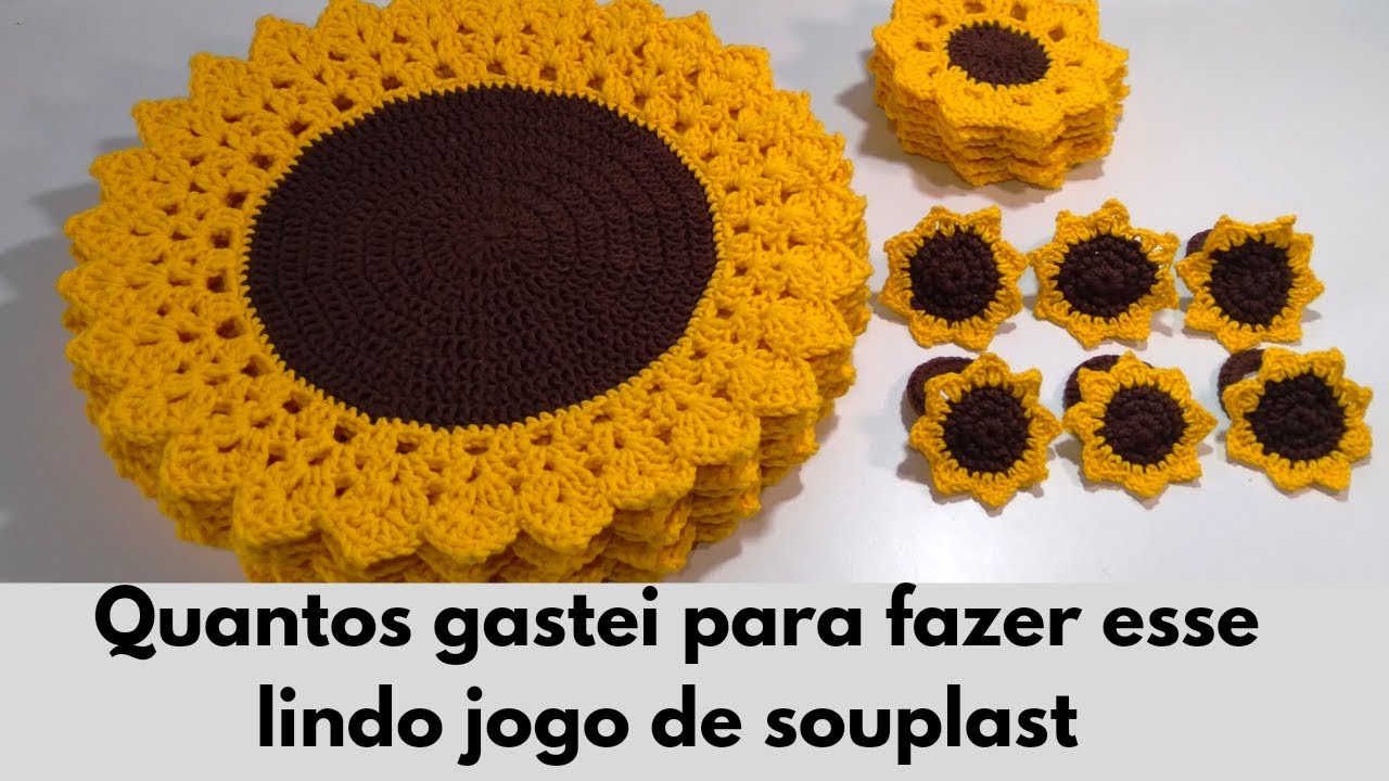 Quantos gastei para fazer esse jogo de souplast girassol