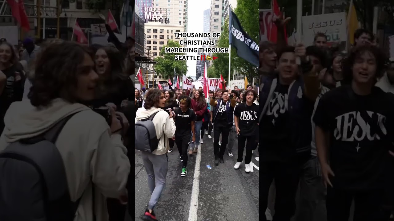 Christians march through Seattle for a Jesus March #jesus