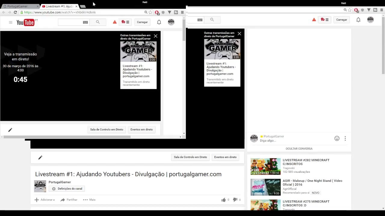 Livestream #1: Ajudando Youtubers - Divulga&ccedil;&atilde;o | portugalgamer.com