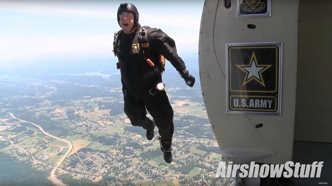 Golden Knights Parachute Into Bristol Dragway - June 2018