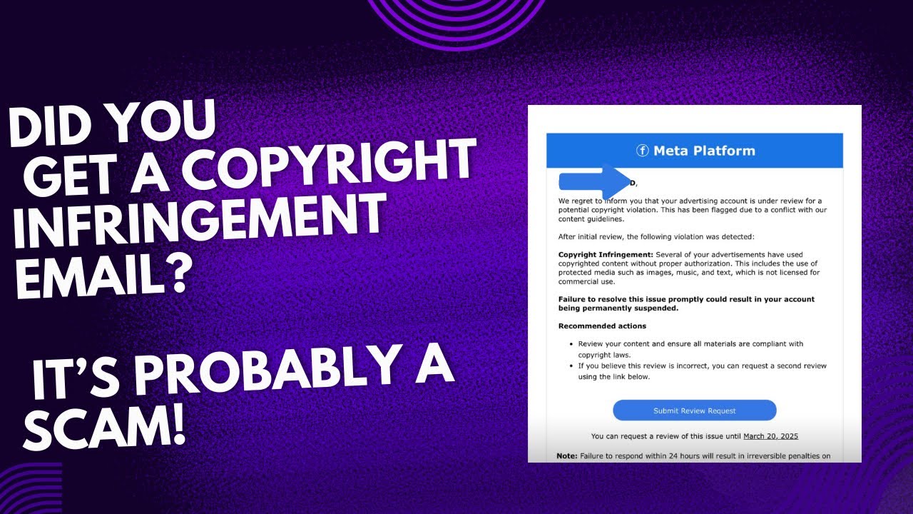 Did You Get a Copyright Infringement Email? It&rsquo;s Probably a SCAM!