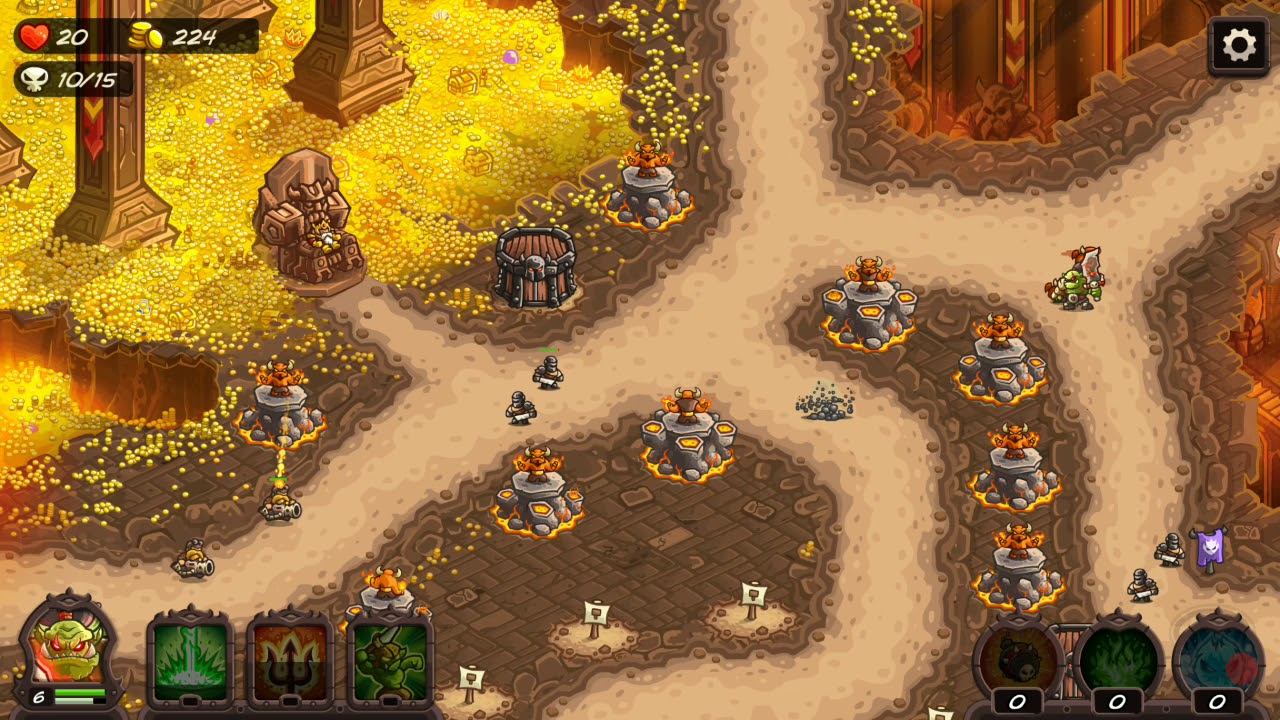 Kingdom Rush Vengeance - Bolgur's Throne - Campaign 3 Stars