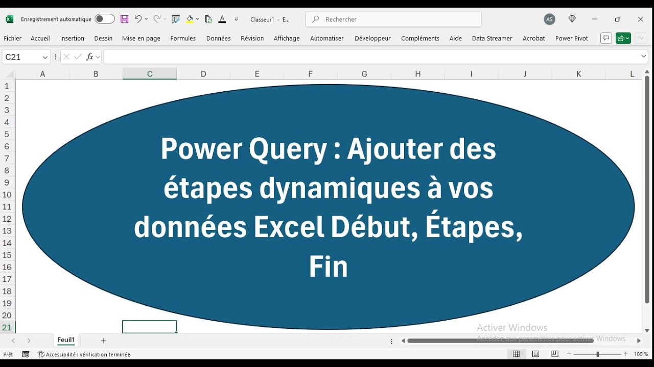 Power Query : Ajouter des étapes dynamiques à vos données Excel Début, Étapes, Fin