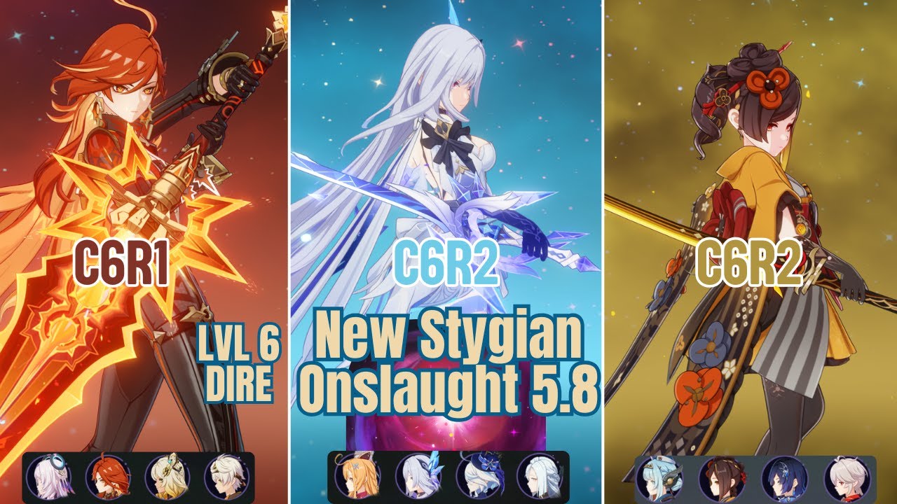 New Stygian Onslaught Lvl 6 Dire 5.8 C6 Mavuika & C6 Skirk & C6 Chiori