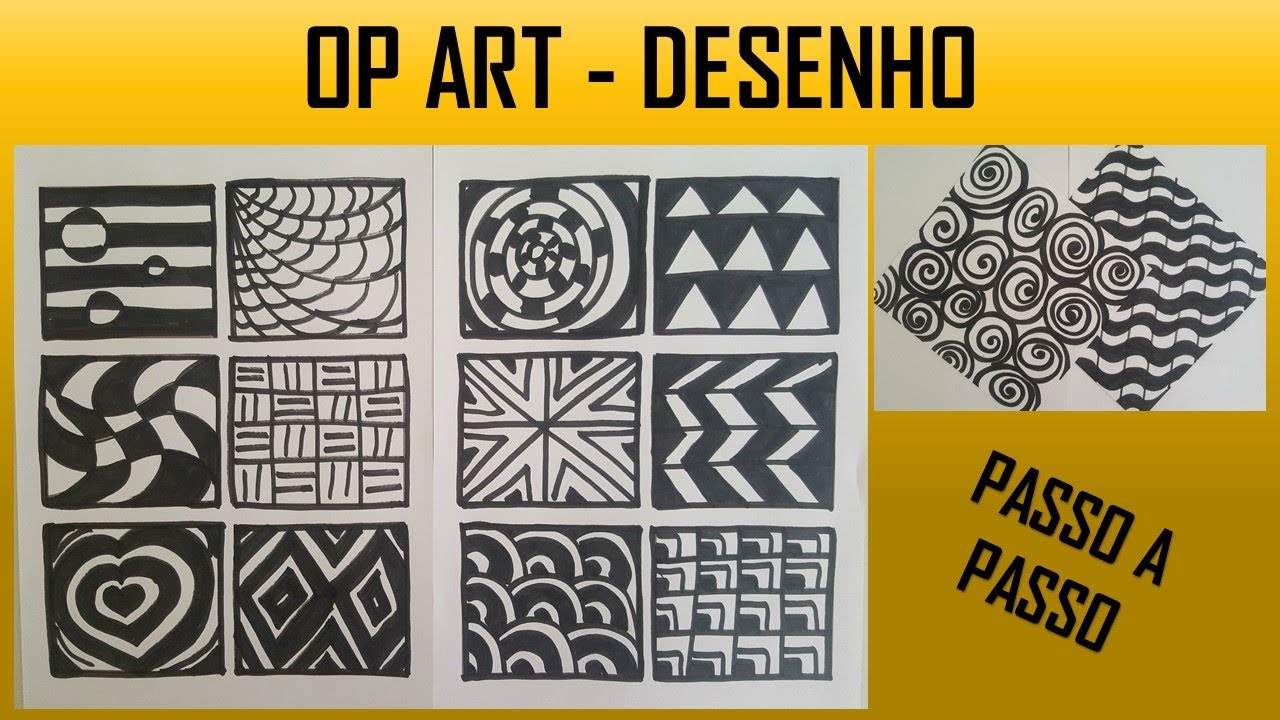 Aprenda a fazer Op Art - Desenhos- Tutorial