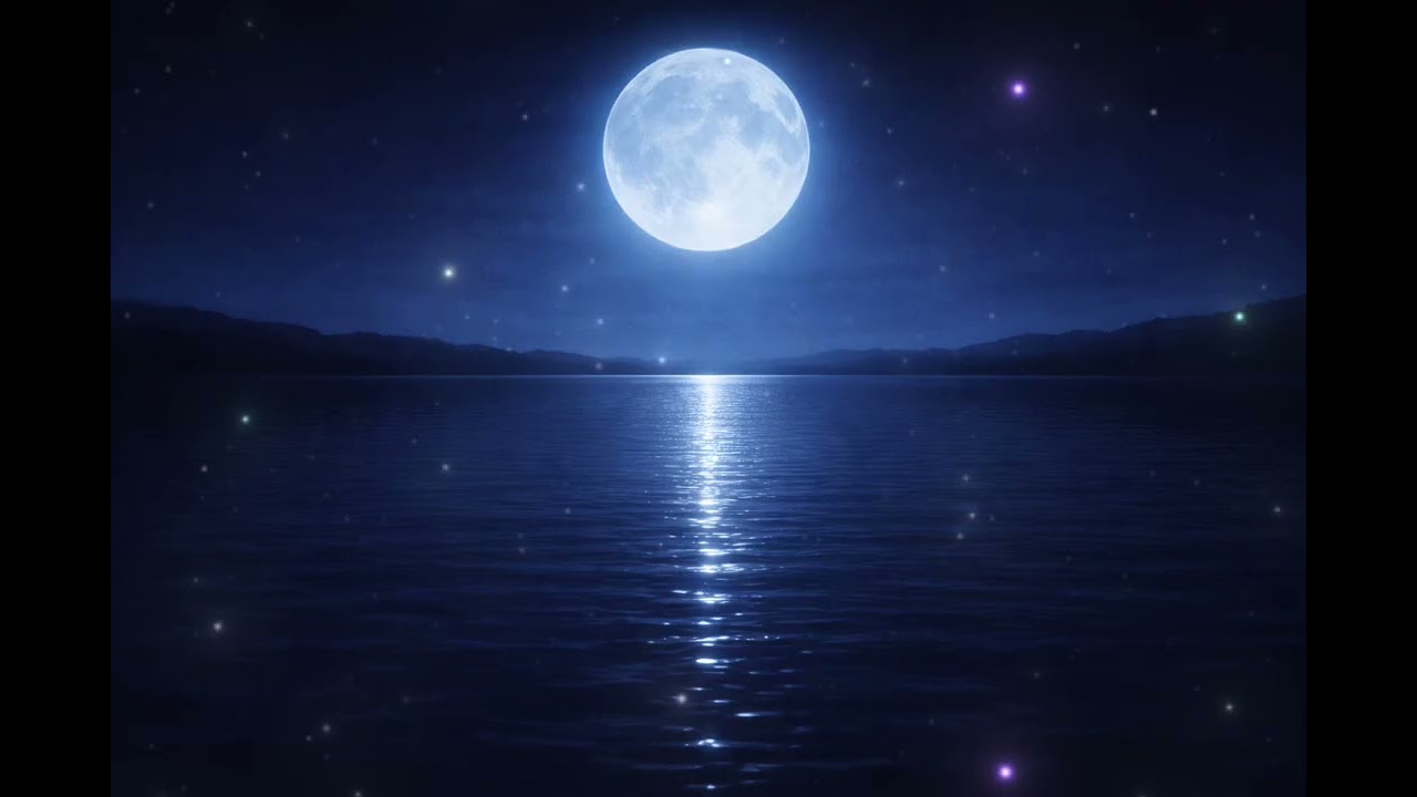 満月と静かな水面｜睡眠BGMFull Moon Reflections | Deep Sleep Music