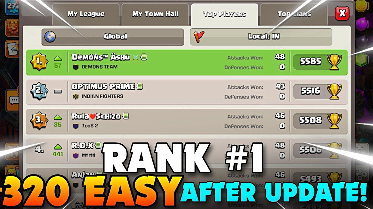 MY RANK 1 ACCOUNT LIVE LEGEND LEAGUE HITS UNSTOPPABLE META FOR NOOB TH18 PLAYERS TRY THIS ATTACK 