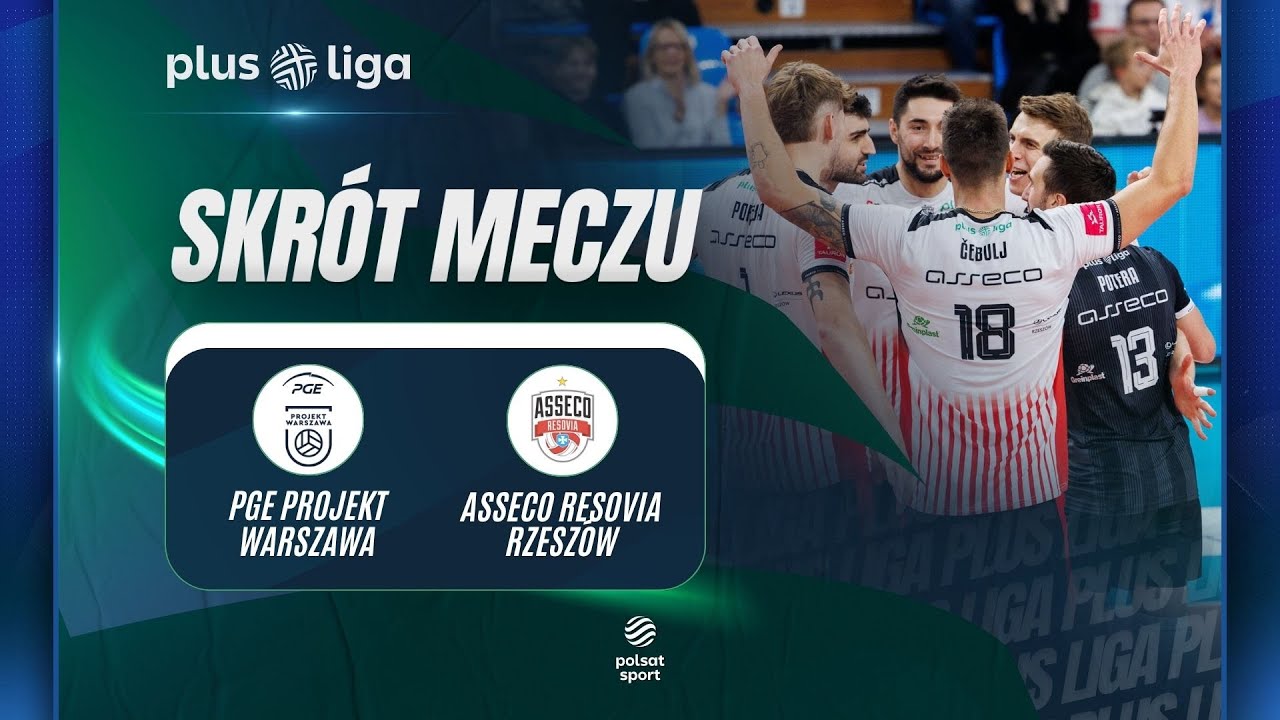SKRÓT: PGE Projekt Warszawa - Asseco Resovia Rzeszow | PlusLiga