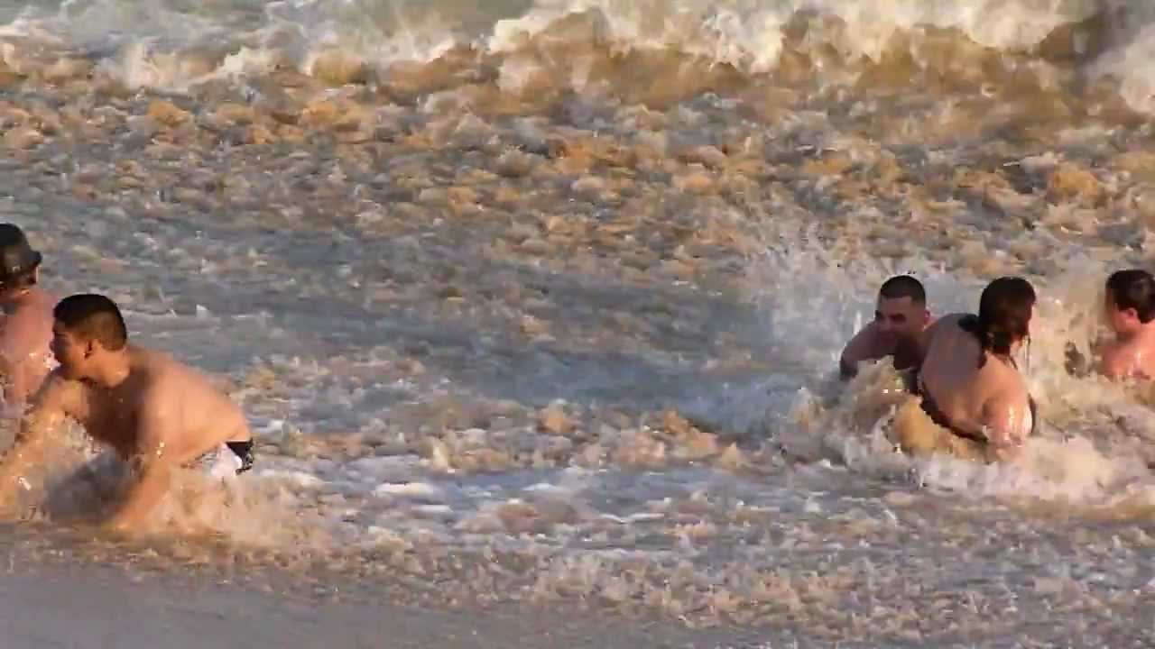 Swimmer caught in the undertow current at 2011 at Cabo San Lucas