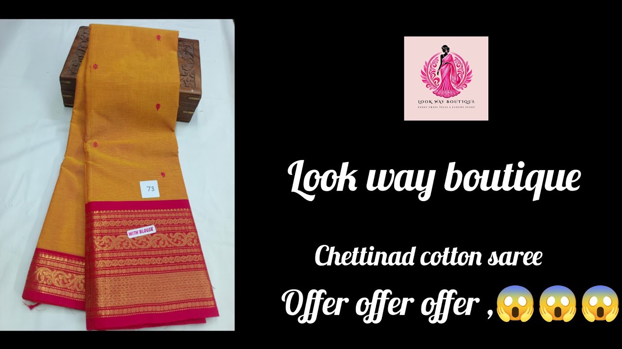 Chettinad cotton Butta saree 