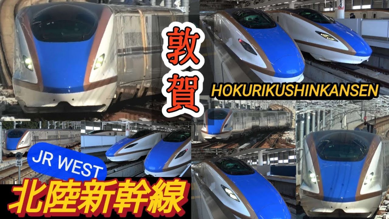 4K / JR西日本 北陸新幹線 敦賀 / つるぎ かがやき はくたか 昼の発着ラッシュ 発車 接近 メロディー 放送 / W7系 E7系 新幹線街道 最初の秋 2024年11月