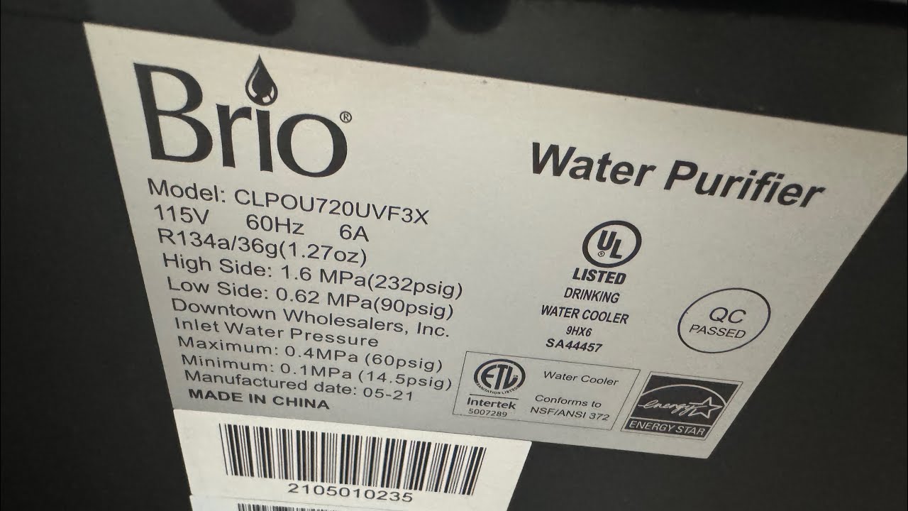 F6 Error on BRIO Water dispenser. Reset. Fix.
