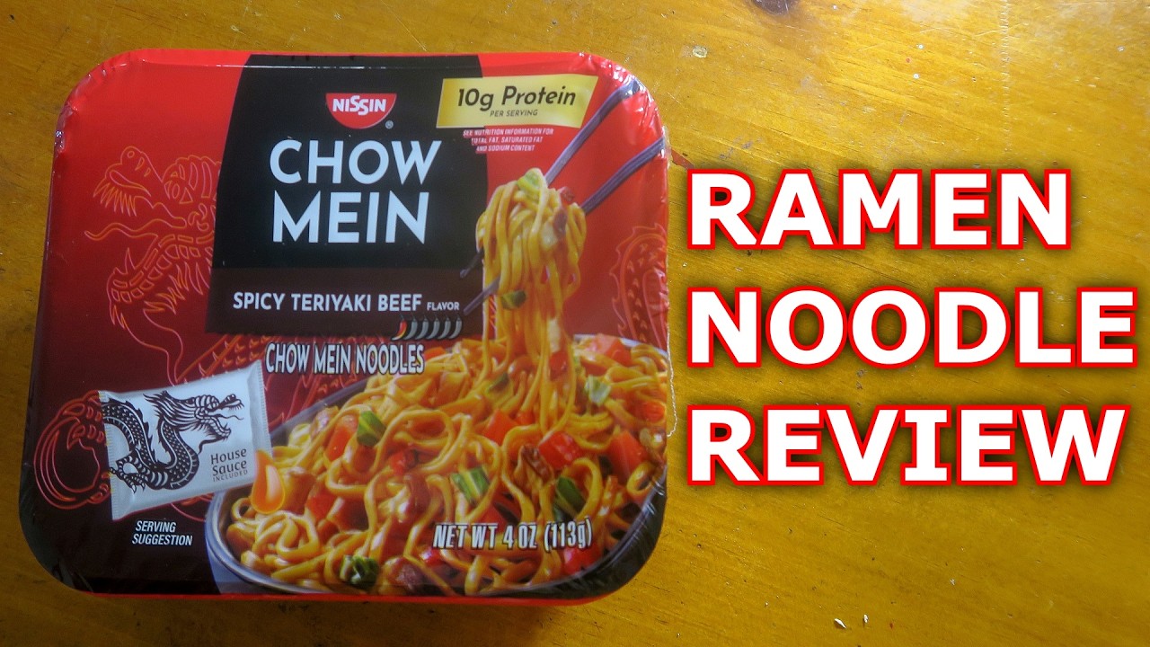 Обзор лапши быстрого приготовления Nissin Chow Mein с острой говядиной терияки