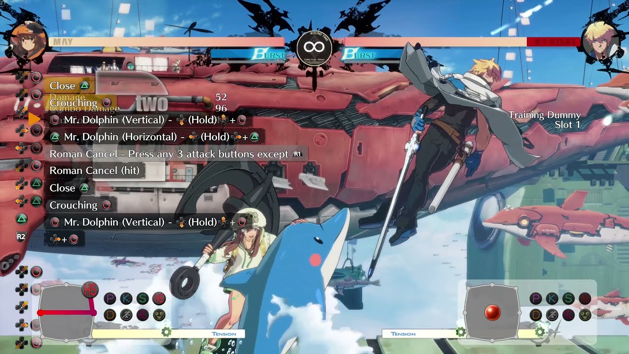 Guilty Gear Strive | May Combo | Midscreen RC Drift to Corner Wall Break