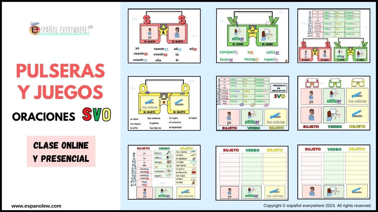 💻✂Juegos para crear oraciones . 💡Cómo enseñar gramática de manera divertida en clase de español.