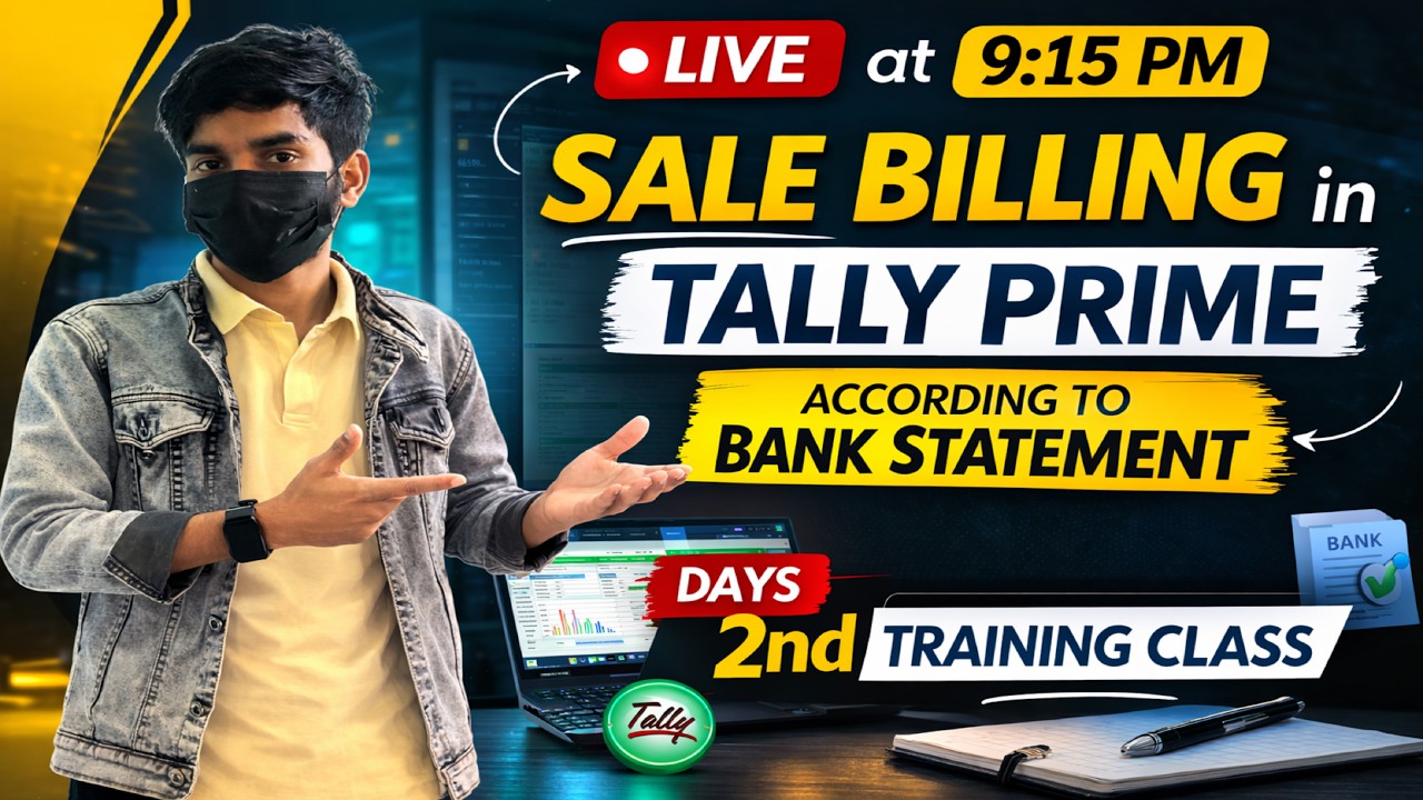 🔥 “Bank Statement से Sale Billing कैसे करें? | Tally Prime Live Training | Day 2” GST BILLS