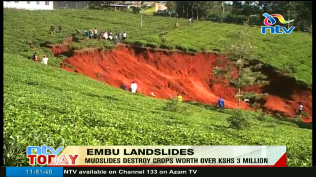 Mudslides destroy crops worth over Ksh 3 million in Embu