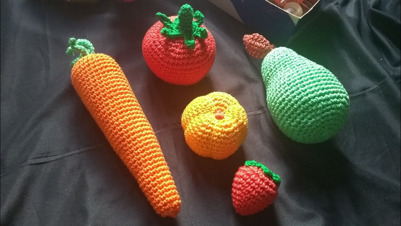 Frutas, verduras de amigurumi