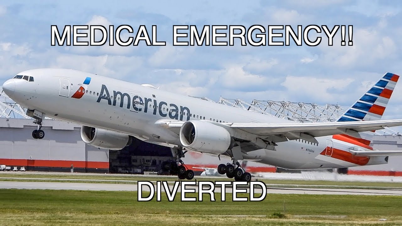 *MEDICAL EMERGENCY* American Boeing 777-200ER (B772) landing & departing Montreal (YUL/CYUL)