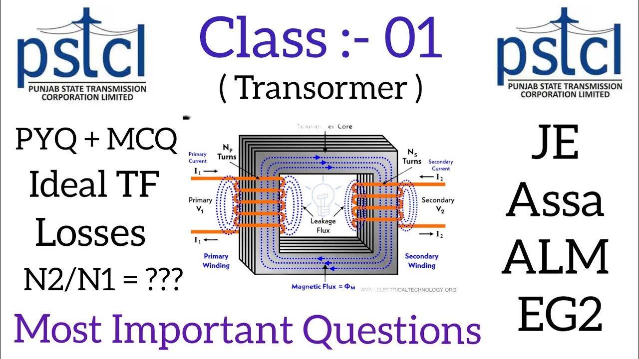 PSTCL JE / Assa / ALM / Eg2 ( Class - 1 ) | Transformer By EAP Classes