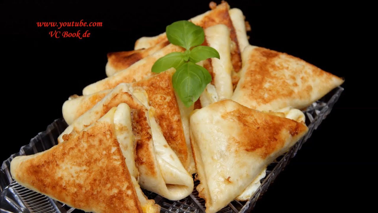 Tortilla Wraps mit K&auml;sef&uuml;llung / Schnelles Gericht / Fingerfood / Rezept
