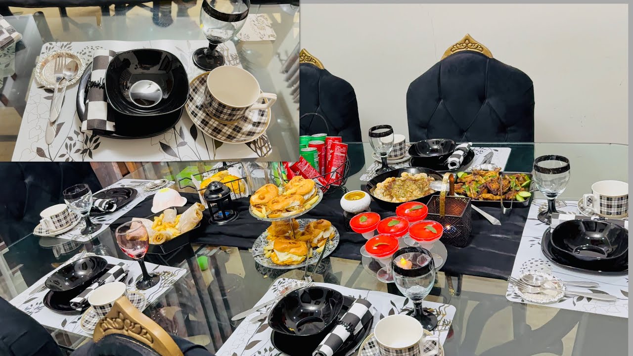 How to Decor/Arrange your Table | Black and White Theme Tea Party Table