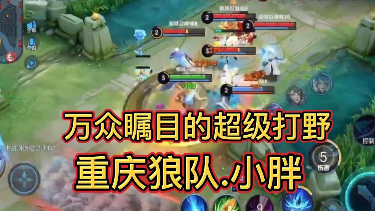 万众瞩目的超级狼队小胖—澜打野，百评极致的细节，极致操作极致意识教学！