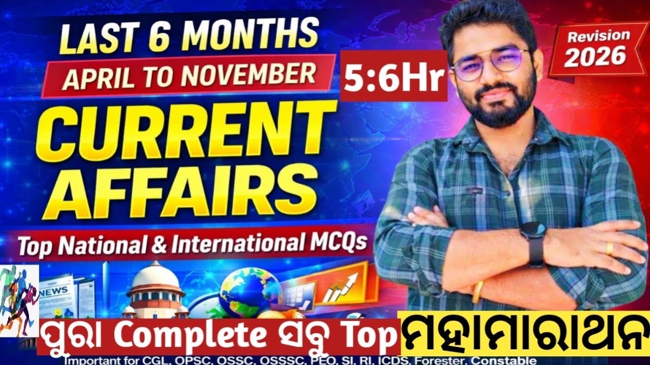 Last 6 Months Current Affairs 2026 | Top National And International last 6 Months | Crack Govt. Exam