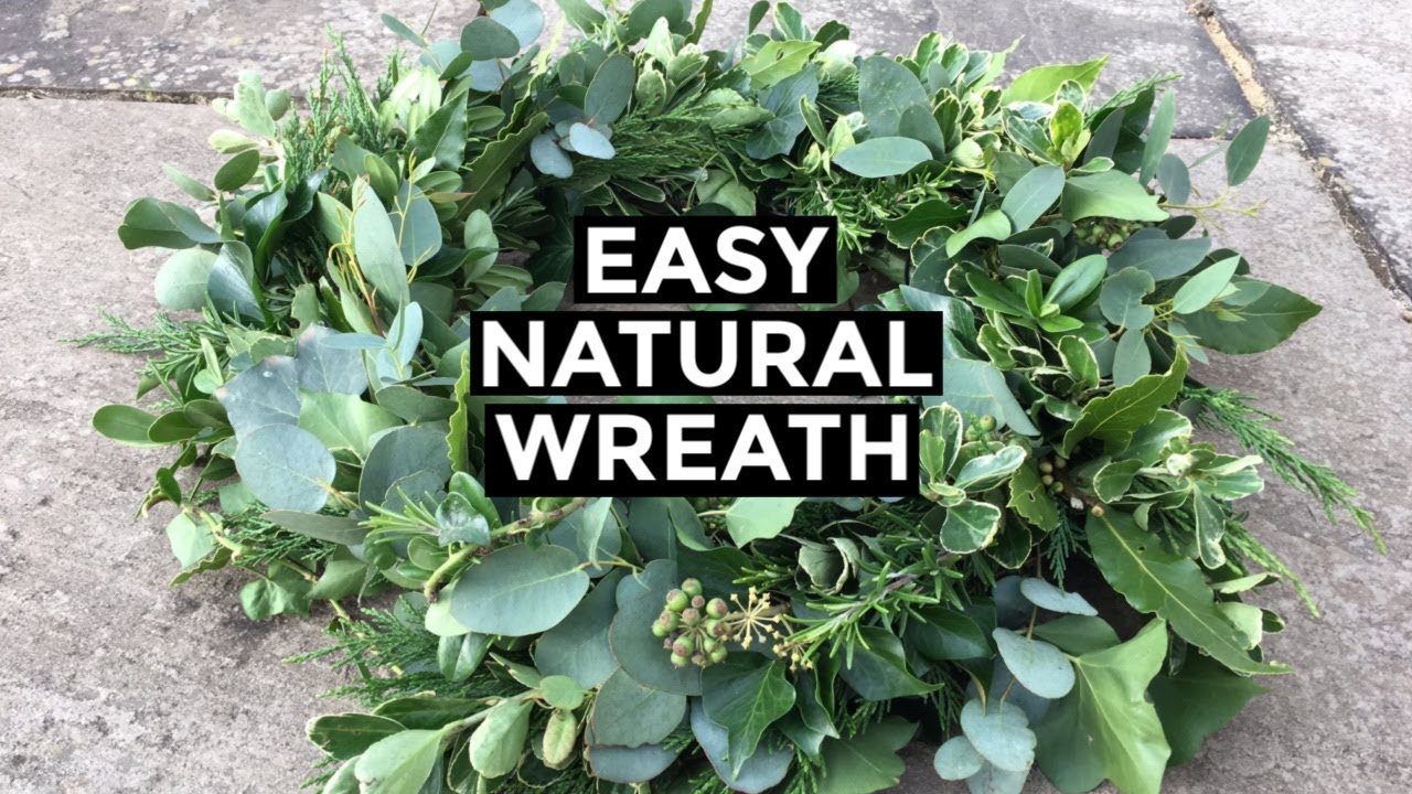 How To Make Christmas Wreath From Scratch | Easy NATURAL Christmas Wreath