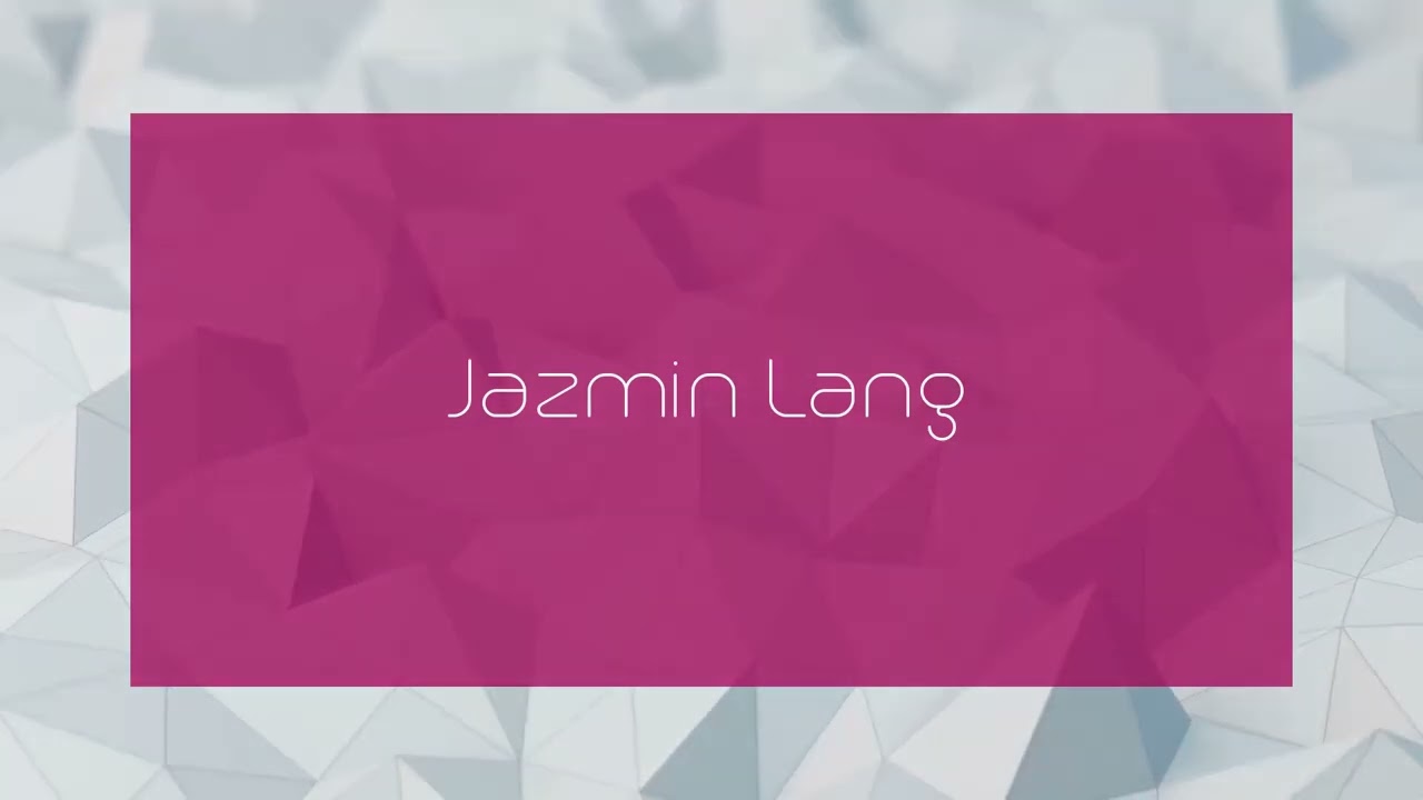 Jazmin Lang - appearance
