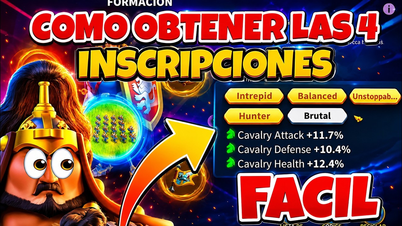 COMO OBTENER LAS 4 INSCRIPCIONES LEGENDARIAS FACIL? - RISE OF KINGDOMS