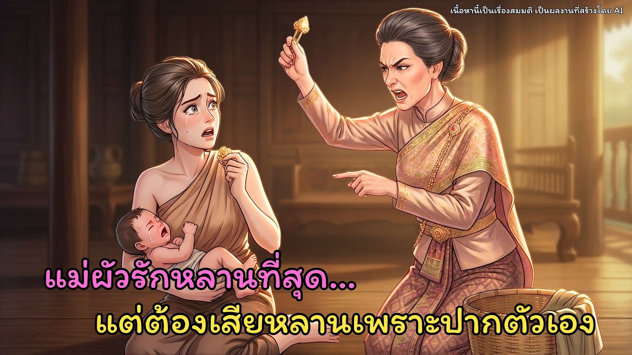นิทานพื้นบ้านไทย| แม่ผัวใจร้ายยุให้ลูกชายทำร้ายเมีย สุดท้ายสะใภ้กลับบ้านแม่พาหลานคนแรกไปด้วย
